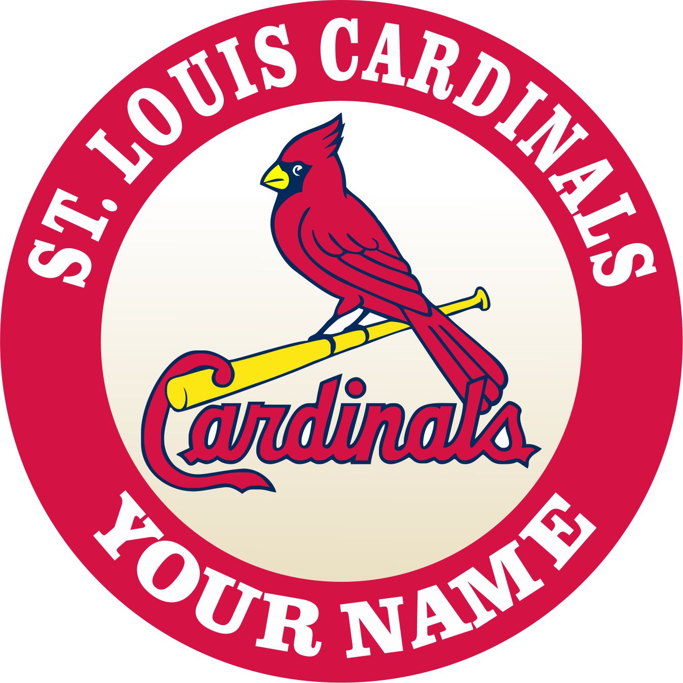 St. Louis Cardinals Customized Logo vinyl decal